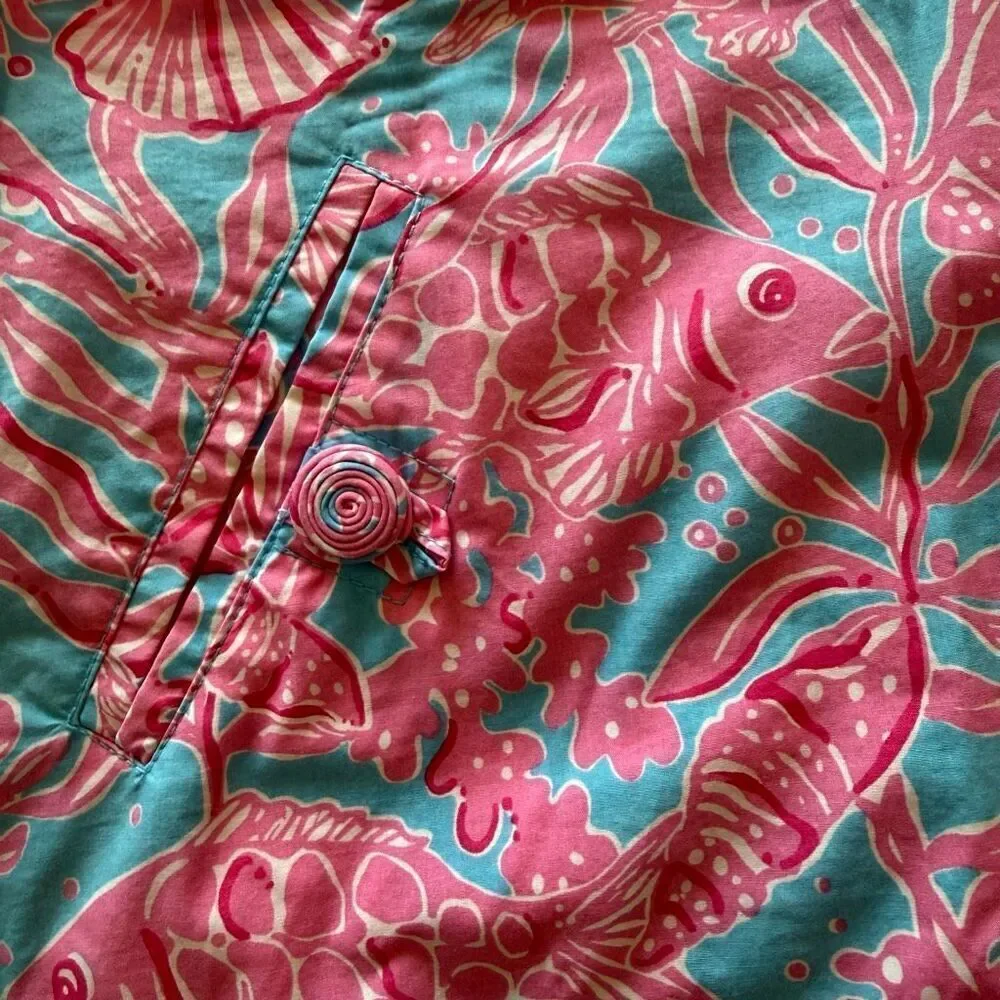 Vintage Lilly Pulitzer pink blue sea creatures skort size 4
